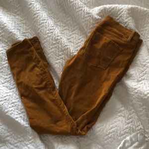 Madewell Mustard Corduroy skinnies